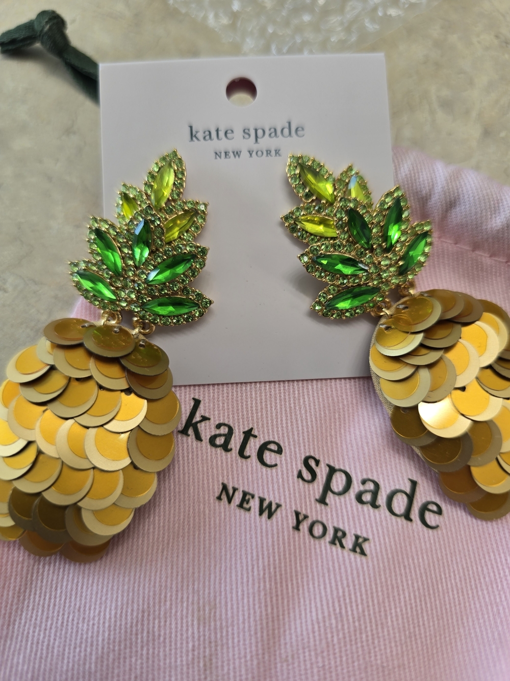💥BNWT💥 kate spade By The Pool Pineapple Statement Earrings